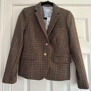 J.Crew Herringbone wool blend school boy blazer